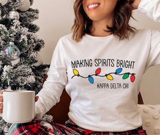 Kappa Delta Chi Making Spirits Bright Long Sleeve Tee