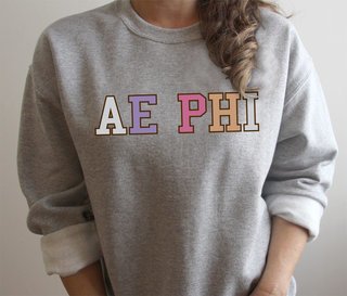 Alpha Epsilon Phi Nickname Crew Sweatshirt