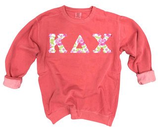 Kappa Delta Chi Comfort Colors Lettered Crewneck Sweatshirt