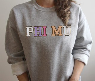 Phi Mu Nickname Crew Sweatshirt