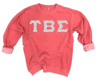 Tau Beta Sigma Comfort Colors Lettered Crewneck Sweatshirt