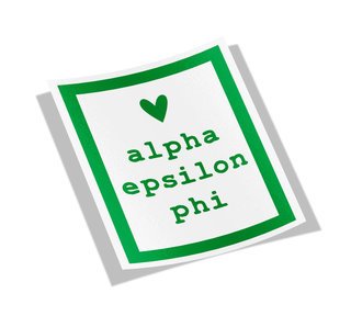 Alpha Epsilon Phi Simple Heart Sticker