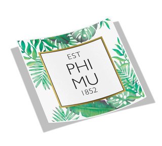 Phi Mu Tropical Sticker Decal