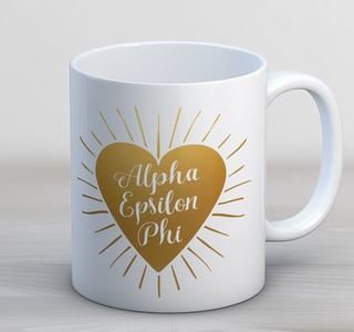 Alpha Epsilon Phi Heart Burst Coffee Mug