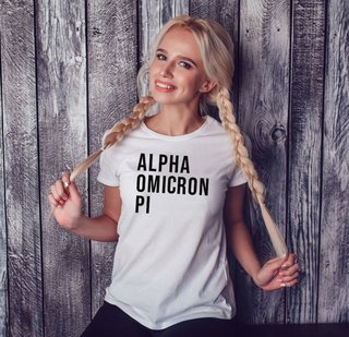 alpha omicron pi t shirts