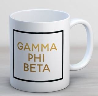 Gamma Phi Beta Faux Foil Coffee Mug