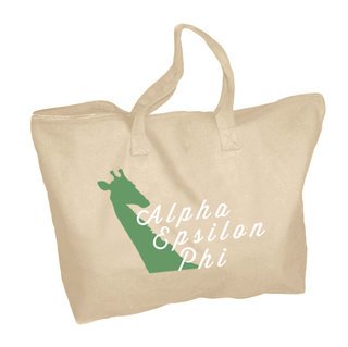 Alpha Epsilon Phi Mascot Zippered Tote Bag
