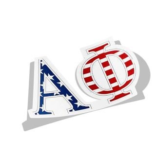 American Flag Greek Letter Sticker - 2.5" Tall