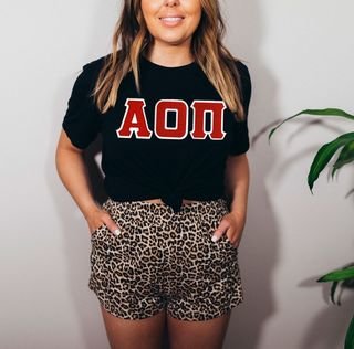 DISCOUNT Alpha Omicron Pi Lettered Tee