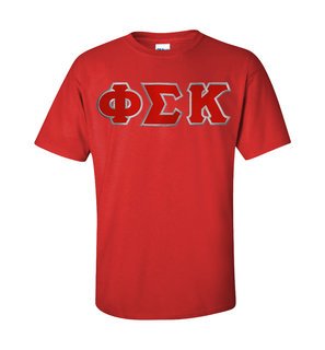 DISCOUNT Phi Sigma Kappa Lettered T-shirt