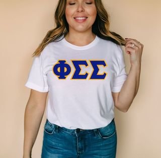 DISCOUNT Phi Sigma Sigma Lettered Tee