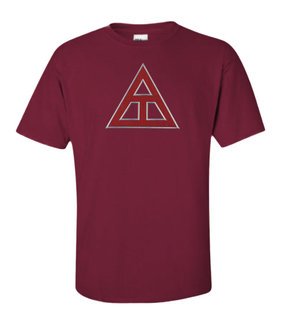 DISCOUNT Triangle Fraternity Lettered T-shirt