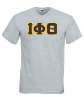 DISCOUNT- Fraternity Lettered V-Neck T-Shirt