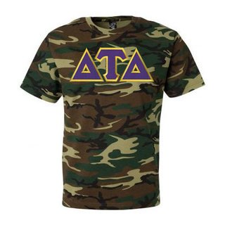 DISCOUNT- Delta Tau Delta Lettered Camouflage T-Shirt
