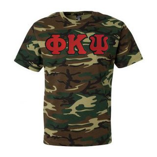 DISCOUNT- Phi Kappa Psi Lettered Camouflage T-Shirt