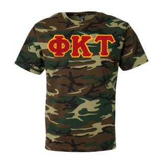 DISCOUNT- Phi Kappa Tau Lettered Camouflage T-Shirt