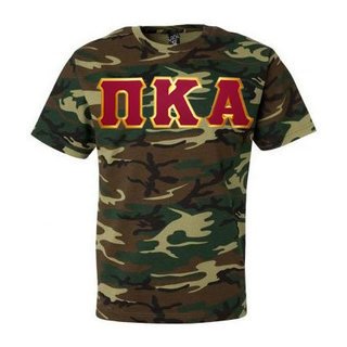 DISCOUNT- Pi Kappa Alpha Lettered Camouflage T-Shirt