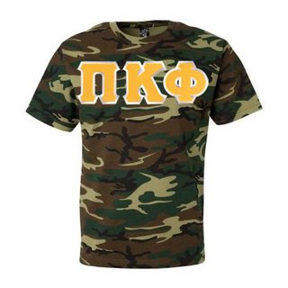 DISCOUNT- Pi Kappa Phi Lettered Camouflage T-Shirt