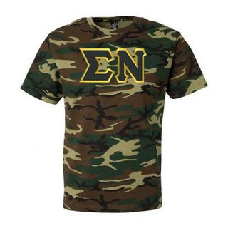 DISCOUNT- Sigma Nu Lettered Camouflage T-Shirt
