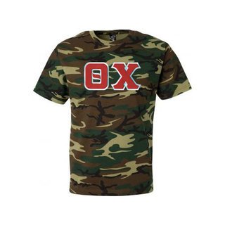 DISCOUNT- Theta Chi Lettered Camouflage T-Shirt