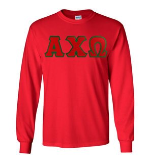 DISCOUNT Alpha Chi Omega Lettered Long Sleeve Tee