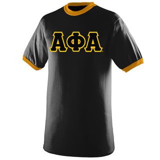 DISCOUNT- Alpha Phi Alpha Lettered Ringer Shirt