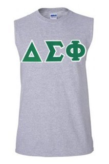 DISCOUNT- Delta Sigma Phi Lettered Sleeveless Tee