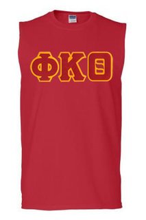 DISCOUNT- Fraternity Lettered Sleeveless Tee