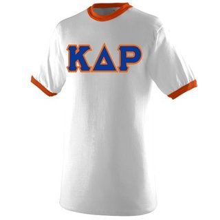 DISCOUNT- Kappa Delta Rho Lettered Ringer Shirt