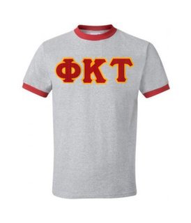 DISCOUNT- Phi Kappa Tau Lettered Ringer Shirt