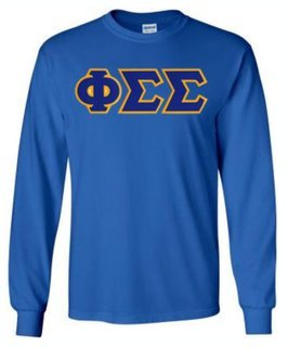 DISCOUNT Phi Sigma Sigma Lettered Long Sleeve Tee