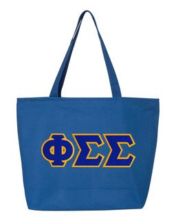 DISCOUNT- Phi Sigma Sigma Lettered Tote Bag