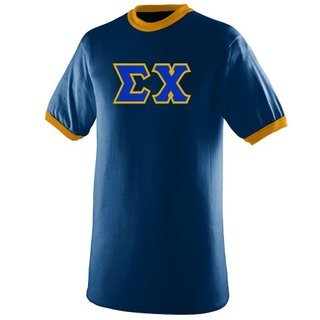 DISCOUNT- Sigma Chi Lettered Ringer Shirts