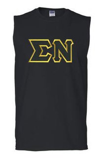 DISCOUNT- Sigma Nu Lettered Sleeveless Tee