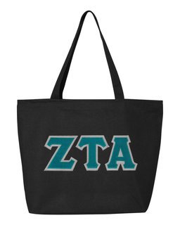 DISCOUNT- Zeta Tau Alpha Lettered Tote Bag