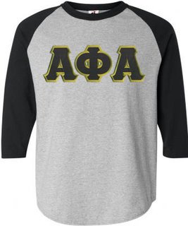 DISCOUNT- Alpha Phi Alpha Lettered Raglan T-Shirt