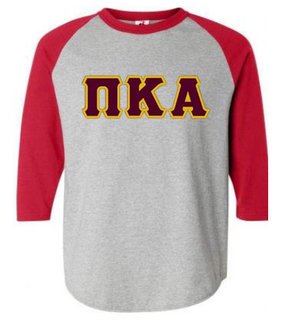 DISCOUNT- Pi Kappa Alpha Lettered Raglan T-Shirt