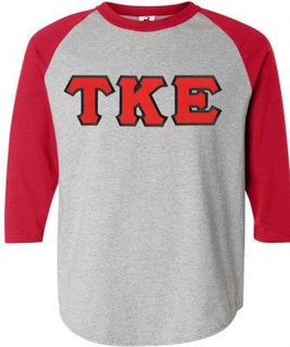 DISCOUNT- Tau Kappa Epsilon Lettered Raglan T-Shirts