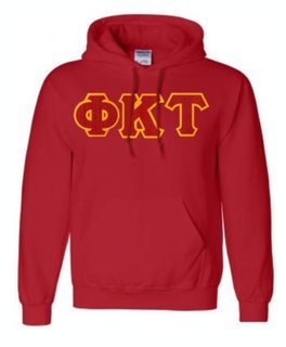 DISCOUNT Phi Kappa Tau Lettered Hooded Sweatshirt