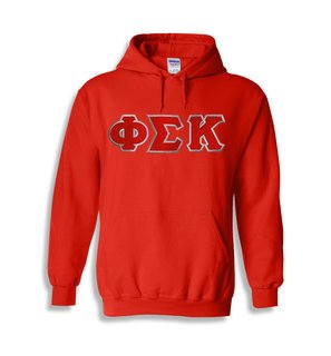 DISCOUNT Phi Sigma Kappa Lettered Hooded Sweatshirt