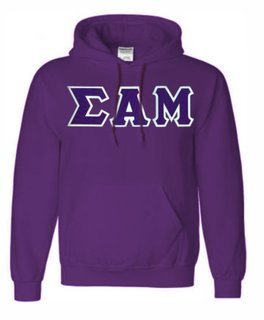 DISCOUNT Sigma Alpha Mu Lettered Hooded Sweatshirt