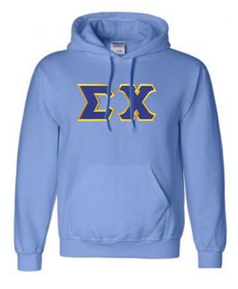 DISCOUNT Sigma Chi Lettered Hooded Sweatshirt