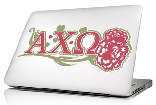 Alpha Chi Omega 10 x 8 Laptop Skin/Wall Decal