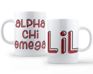 Alpha Chi Omega Bubble Little Sister Mug