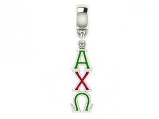 Alpha Chi Omega Color Filled Stainless Lavaliere Necklace - ON SALE!