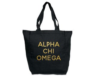 Alpha Chi Omega Gold Foil Tote bag