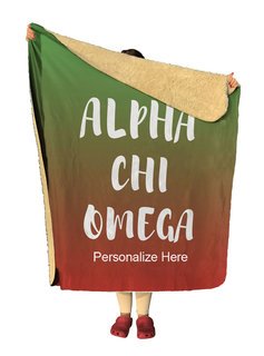 Alpha Chi Omega Gradient Sherpa Lap Blanket
