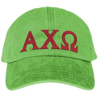 Alpha Chi Omega Lettered Premium Pastel Hat