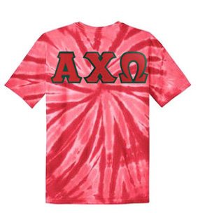 DISCOUNT-Alpha Chi Omega Lettered Tie-Dye t-shirts for only $30!