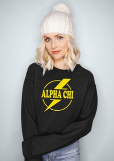 Alpha Chi Omega Lightning Crewneck Sweatshirt